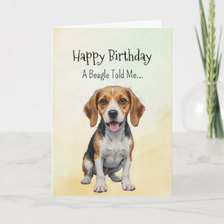 Carte Personnalité Beagle Anniversaire Animaux amusants