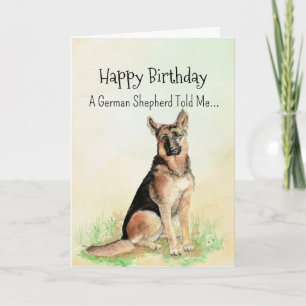 Carte Personnalité berger allemande Anniversaire Animaux