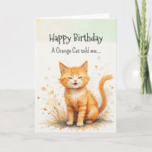 Personnalité d'un chat orange Anniversaire animal