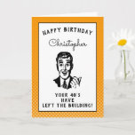 Carte Personnalized 50th Birthday Over The Hill Funny<br><div class="desc">Say happy birthday and have some fun with this vintage retro birthday card that 'over the hill vibe. Easily customized using the template provided.</div>