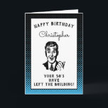 Carte Personnalized 60th Birthday Over The Hill Funny<br><div class="desc">Dites joyeux anniversaire et amusez-vous avec cette vintage carte d'anniversaire de style rétro avec cette ambiance "au-dessus de la colline". Facilement customisé en utilisant le modèle fourni.</div>