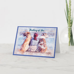 Carte Personne avec ses chiens