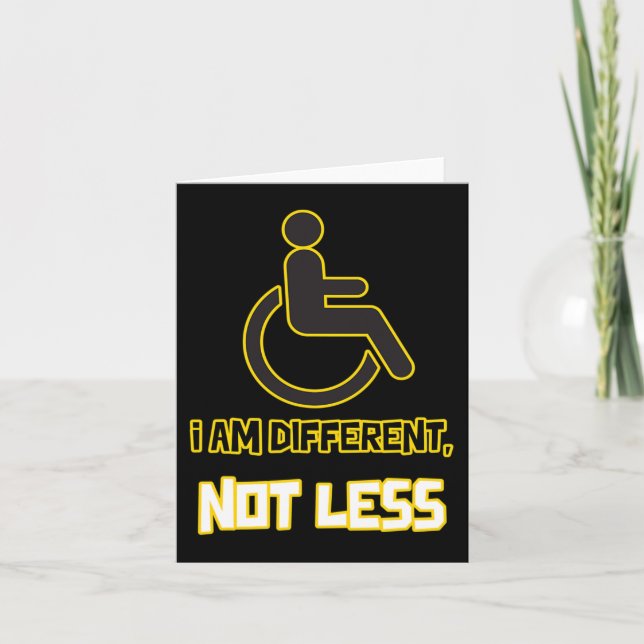 Carte personne différente non moins handicapée (Devant)