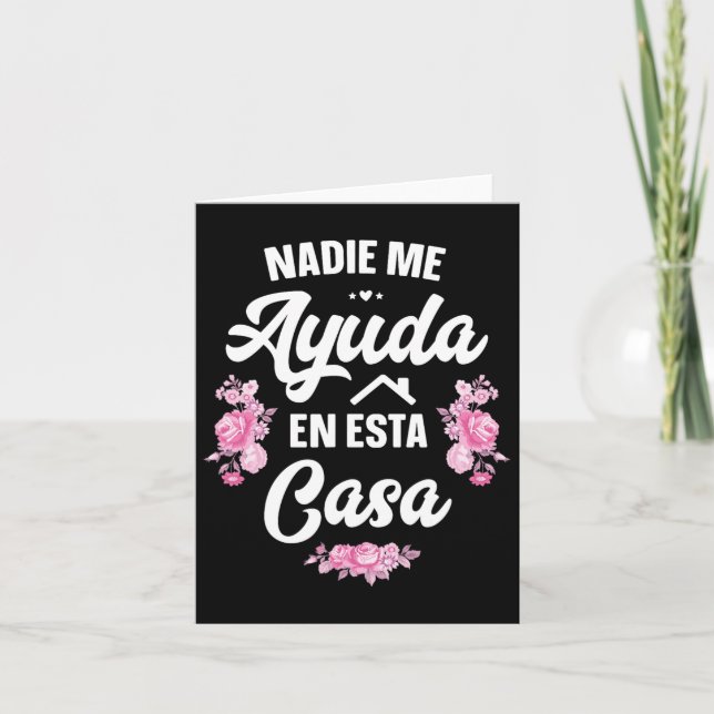 Carte Personne Ne M'aide Dans Cette Maison Cadeau Drôle  (Devant)