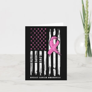 Carte Personne ne se bat seul Love Hope Pink Ribbon Brea