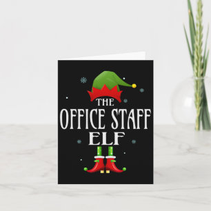 Carte Personnel du bureau Elf Xmas Matching Family Group