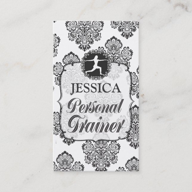 Carte personnelle noire et blanche d'entraîneur de (Devant)