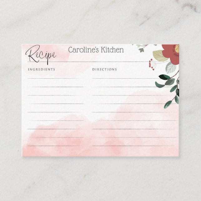 Carte personnelle pour Bridal Shower (Devant)
