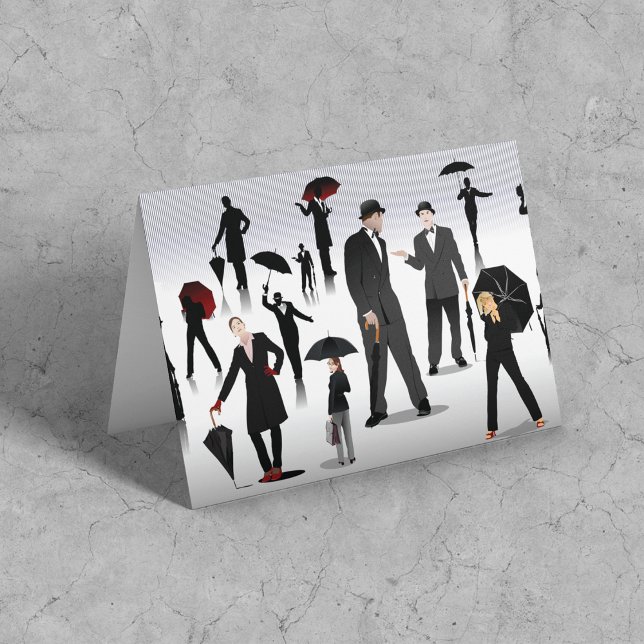 Carte Personnes Avec Des Parapluies (Créateur téléchargé)