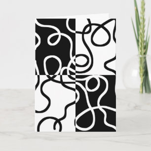 Carte Persuasion linéaire II : noir et blanc Abstrait