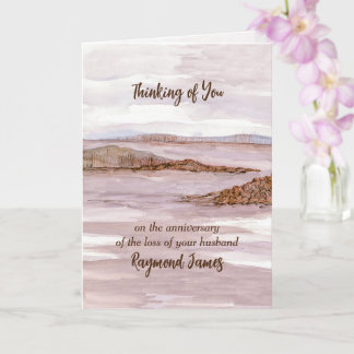 Carte Perte anniversaire du mari Ocean Bay Personnalisé