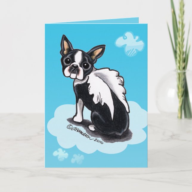 Carte Perte d'animal de compagnie Boston Terrier (Devant)