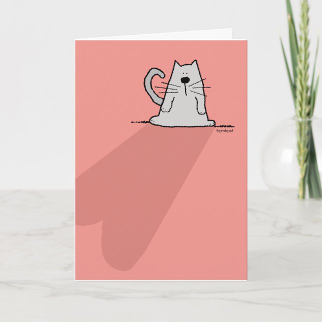 Carte Perte d'animal de compagnie, chat, coeur (Devant)