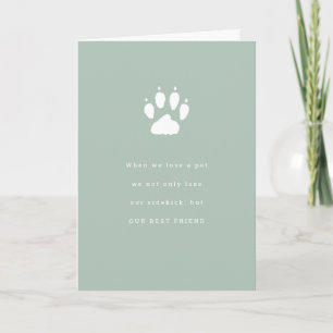 Carte Perte d'animal de compagnie Sidekick Sympathy Sage