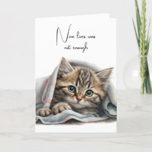 Carte Perte d'animal familier Kitty dans une couverture