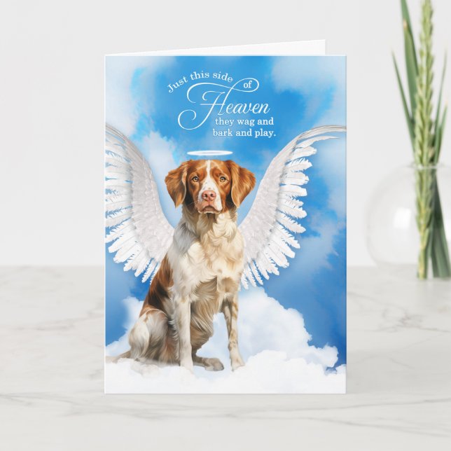 Carte Perte de chien Brittany Spaniel Sympathie pour l'a (Devant)