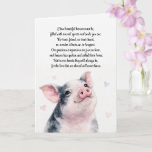 Carte Perte de la sympathie pour le cochon de compagnie