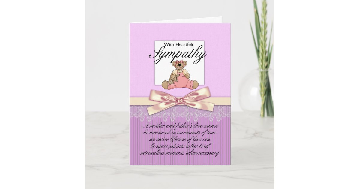 Carte Perte De Sympathie De Bebe Premature De Perte De Zazzle Fr