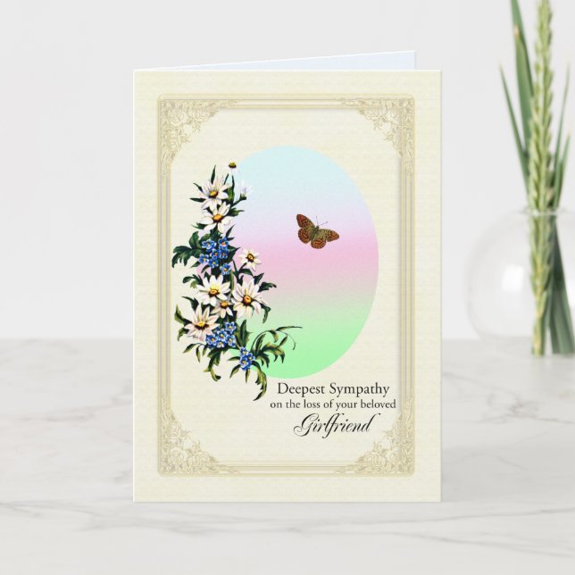Carte Perte de sympathie de petite amie, Fleurs (Devant)
