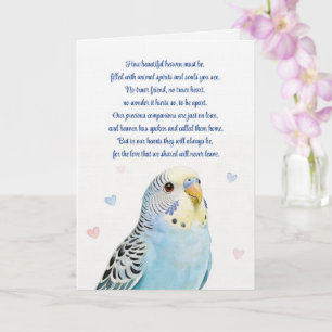 Carte Perte de sympathie pour oiseau Perroquet Spirituel