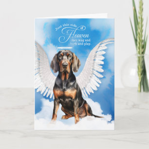 Carte Perte d'un chien noir bronzé Coonhound Sympathie p