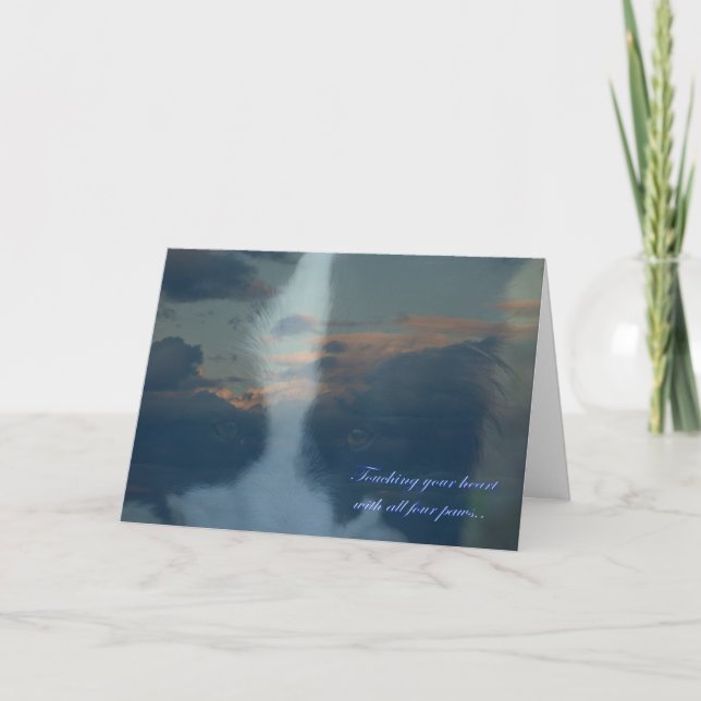 Carte Perte d'un chien. Perte d'un animal. Condoléances (Devant)