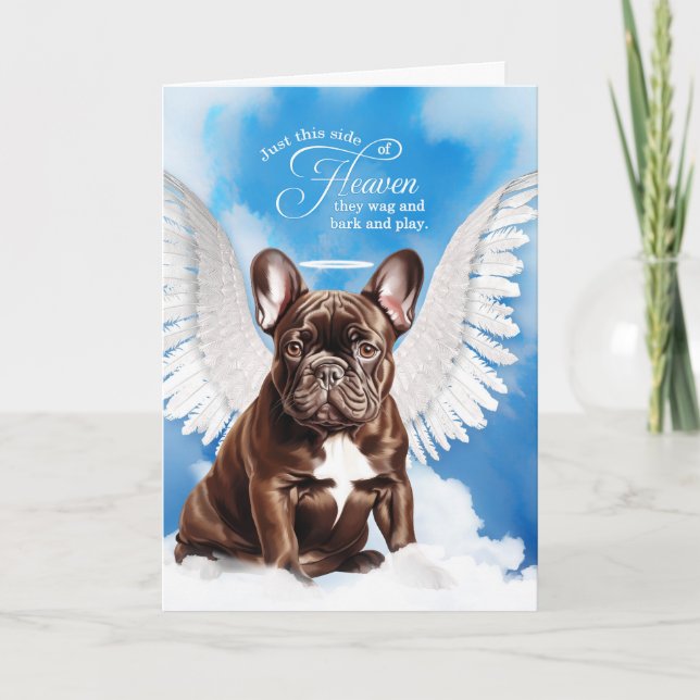 Carte Perte d'un chocolat français Bulldog Pet Sympathie (Devant)