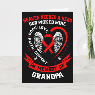 Carte Perte d'un être cher Grand-père Sensibilisation au