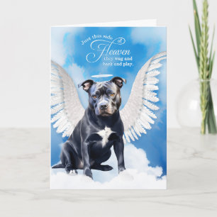 Carte Perte d'un noeud bleu Pitbull Chien animal de comp