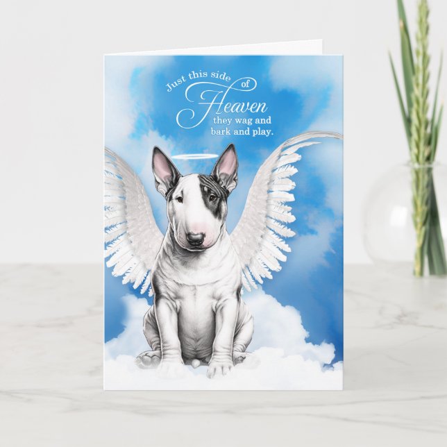 Carte Perte d'un taureau Terrier Chien Angel animal de c (Devant)