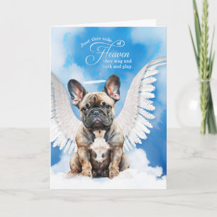 Carte Perte d'une Brindle French Bulldog Pet Sympathie