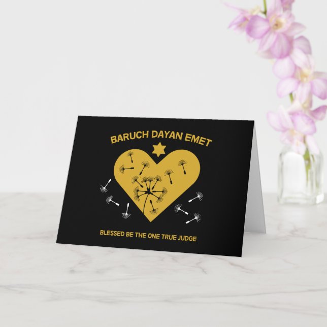 Carte Perte et deuil juif (Orchidée)