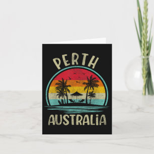 Carte Perth Australia Beach Palm Tree Family Summer Vaca