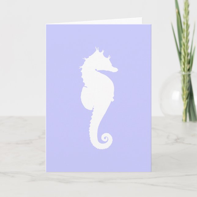 Carte Pervenche et hippocampe blanc (Devant)