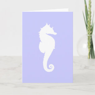 Carte Pervenche et hippocampe blanc