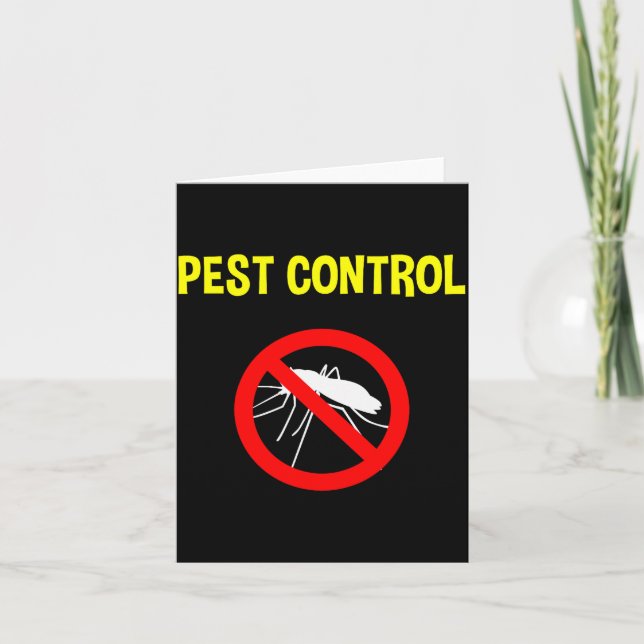 Carte Pest Control Funny Halloween Costume Exterminator  (Devant)