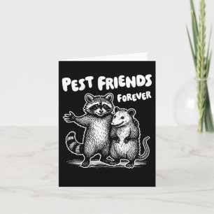 Carte Pest Friends Forever Blanc Imprimer