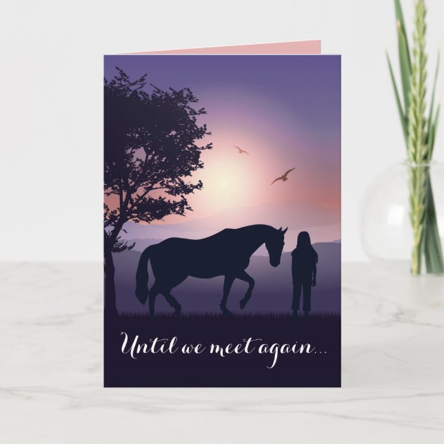 Carte Pet Condolence Cheval Perte Sympathie personnalisé (Devant)