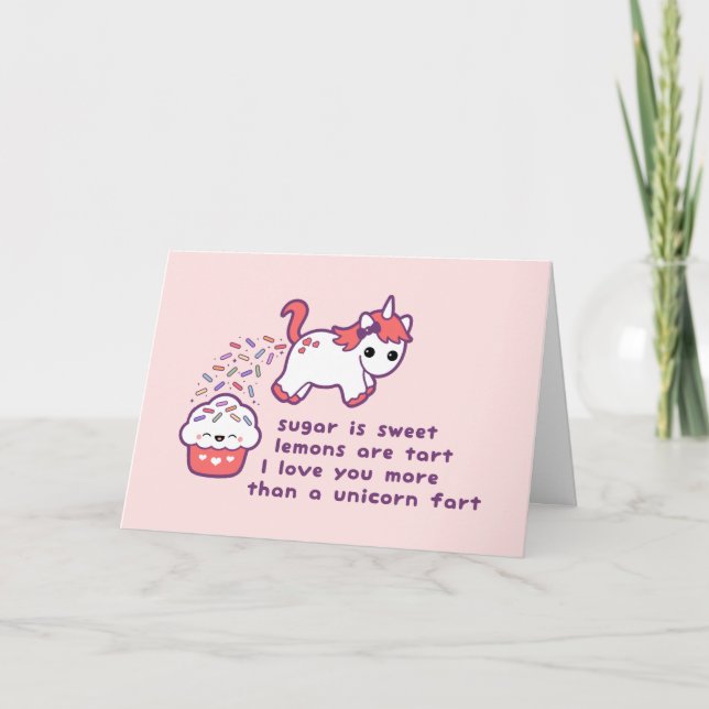 Carte Pet mignon de licorne (Devant)