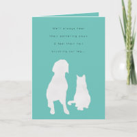 Pet Perte Patch Pattes Sympathy Card