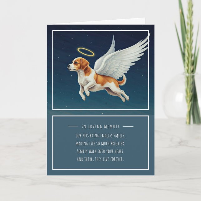 Carte Pet Sympathy Card Angel Chien série (Devant)