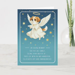 Carte Pet Sympathy Card Angel Chien série