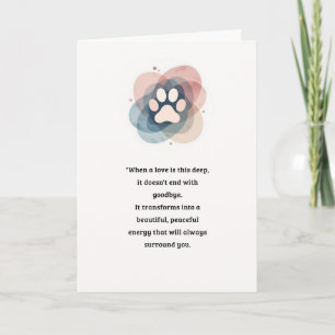 Carte Pet Sympathy Card Love Paw Series