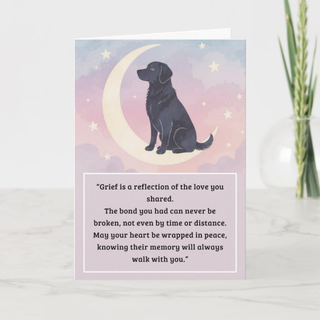 Carte Pet Sympathy Card Moon Chien série (Devant)