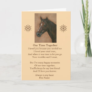 Carte PET sympathy poem original customizable message