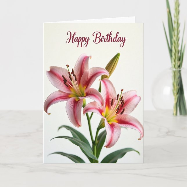 Carte pétale de fuchsia douce (Devant)
