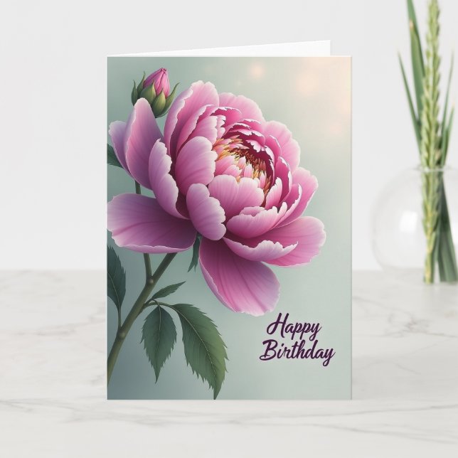 Carte pétale de fuchsia joyeuse (Devant)
