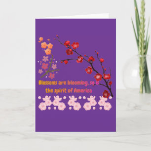 Carte Pétales en harmonie rose pourpre royal