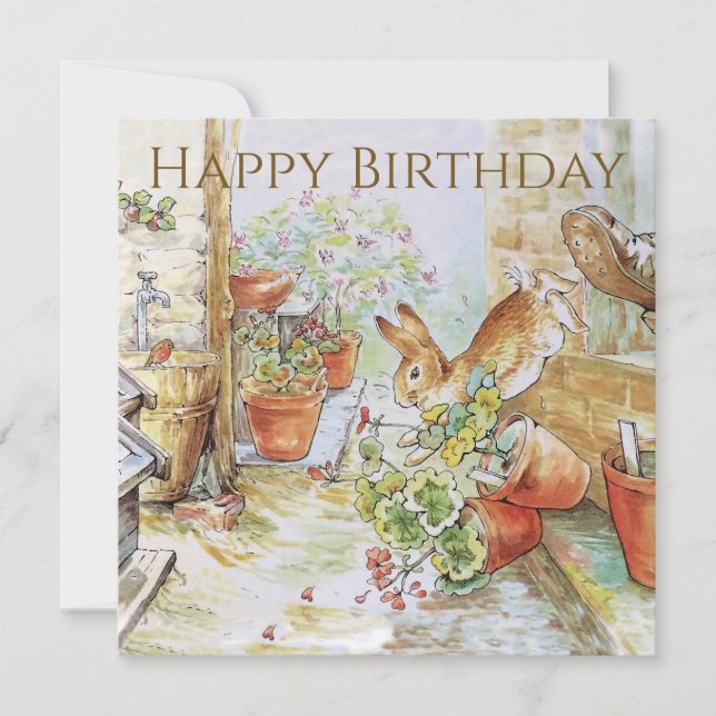 Carte Peter le lapin Joyeux anniversaire (Devant)