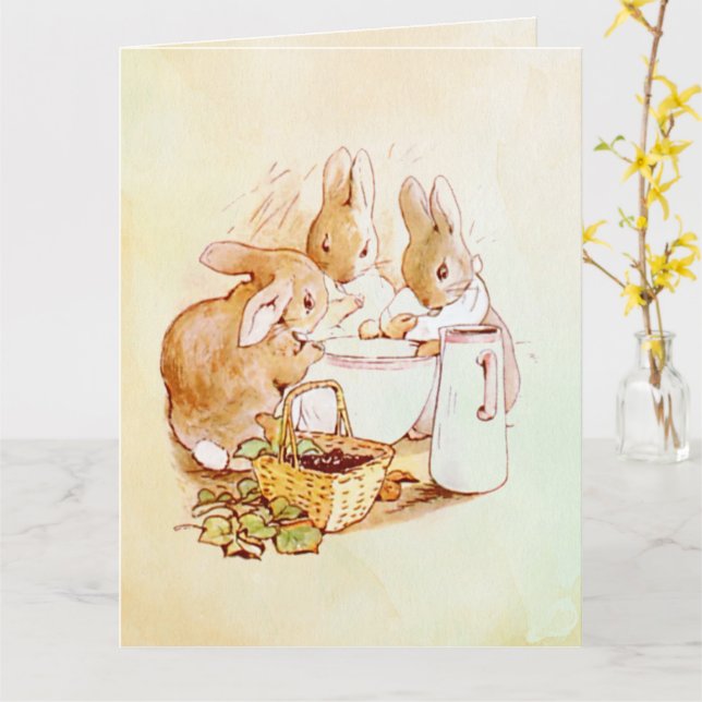 Carte Peter Rabbit Beatrix Potter (Fleur jaune)